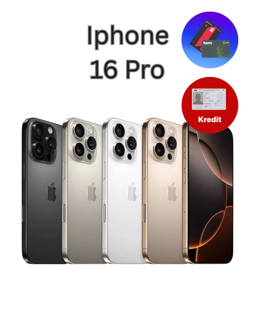 Iphone 16 pro 256gb kreditle