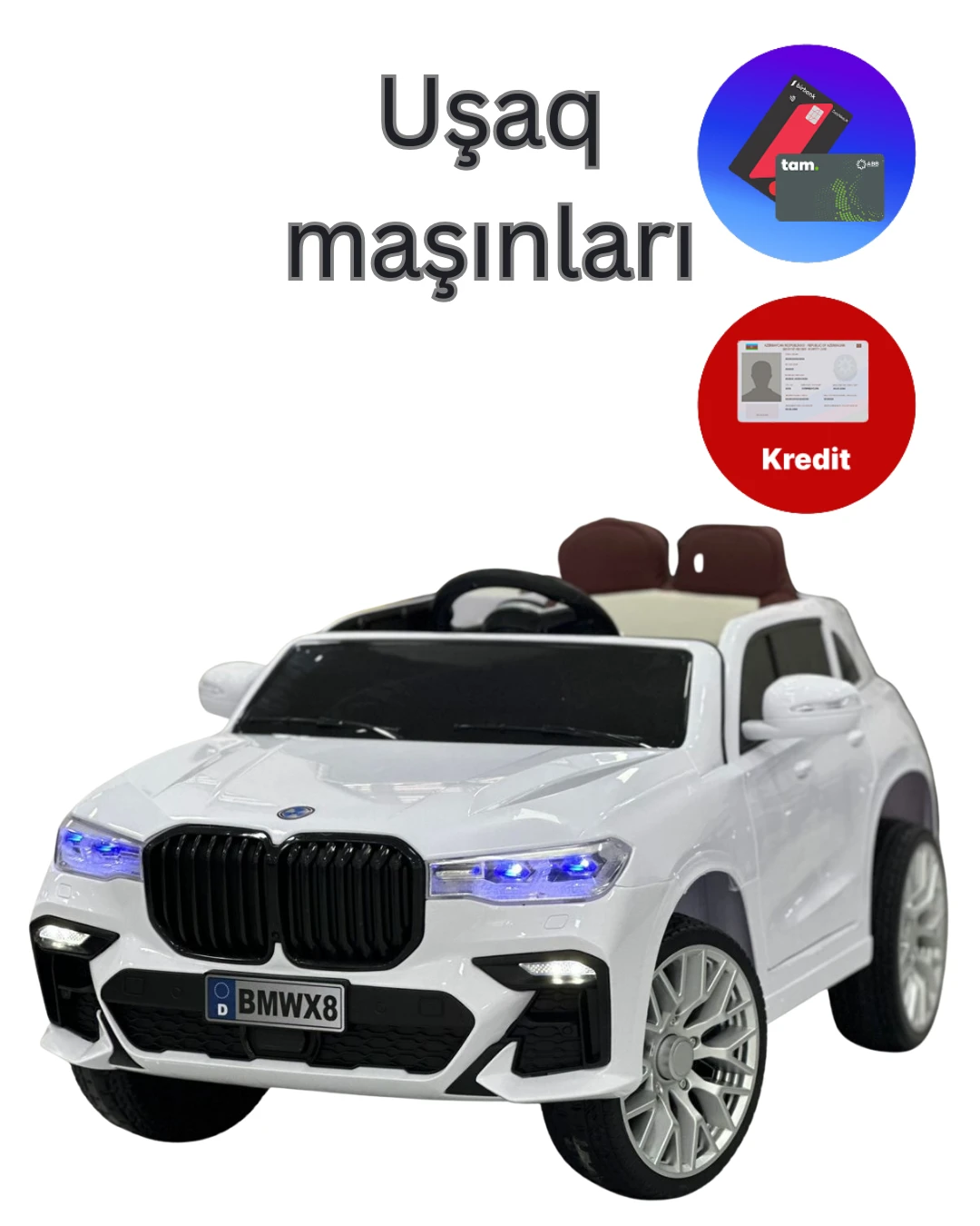 "BMW " uşaq avtomobili kreditle