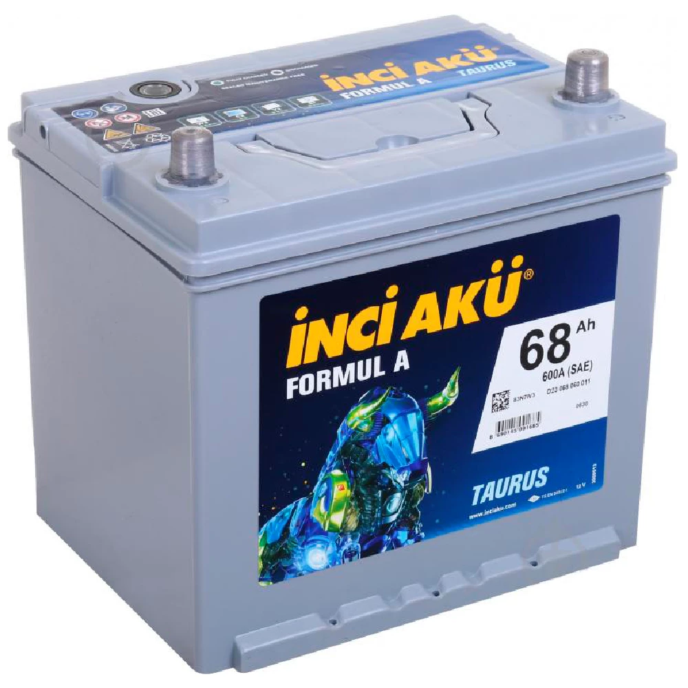 İnci Akü 68 Ah Asia Formula R+